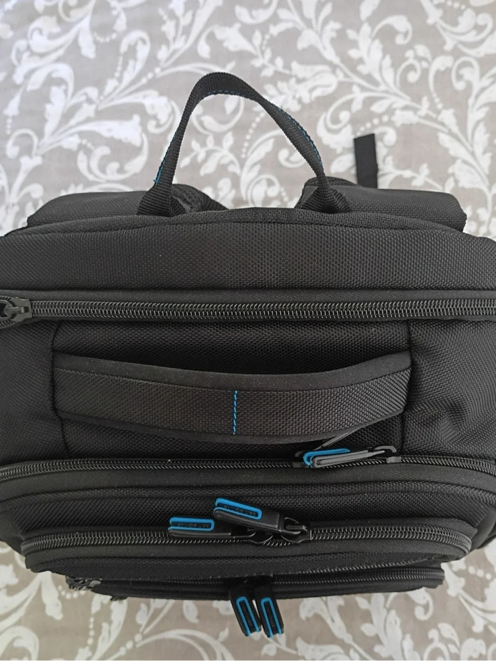 Samsonite Black Backpack with Blue Accents